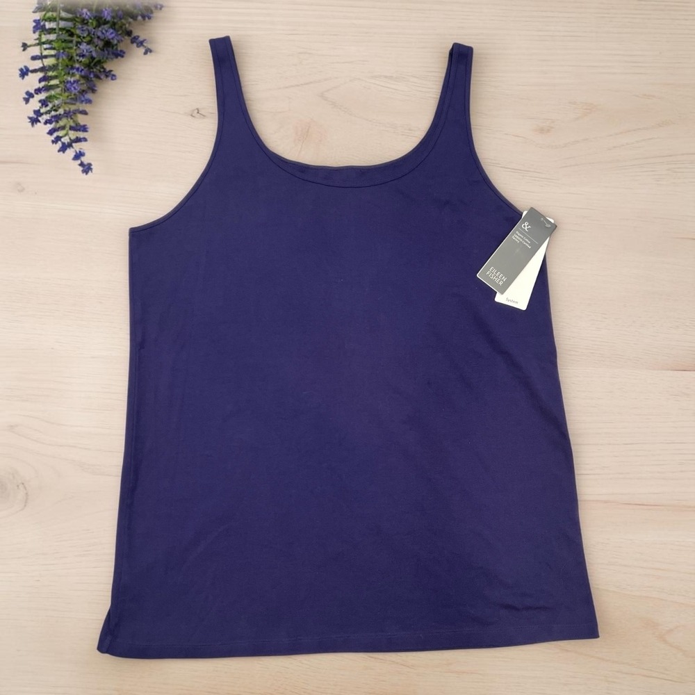 Eileen Fisher NWT Organic Cotton Layering Tank 3X Minimalist Quiet Luxury